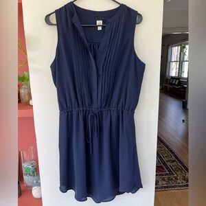 Gap Sleeveless Navy V Neck Dress
